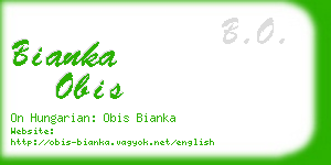 bianka obis business card